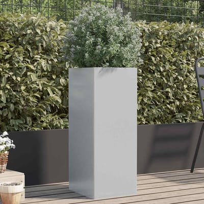 vidaXL - Plantenbak - 32x29x75 - cm - gegalvaniseerd - staal - zilverkleurig