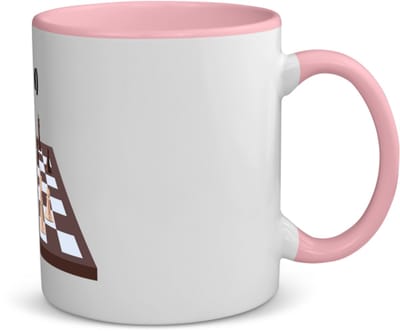 Akyol - schaken met eigen naam koffiemok - theemok - roze - Schaken - schaker - denksport - 350 ML inhoud