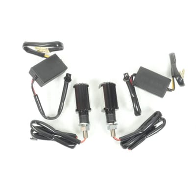 Paire Éclairage de plaque Led 12V anodisé noir pour moto scooter M8x125 Neuf