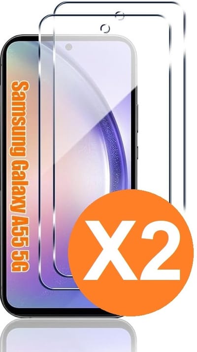 Screenprotector Geschikt voor Samsung Galaxy A55 (5G) Screenprotector Glas Gehard Tempered Glass - 2 Stuks