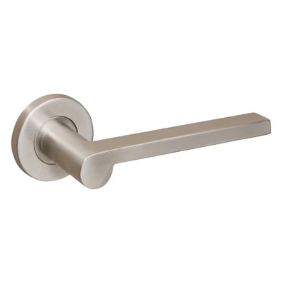 Lavuzo deurkruk Caserta RVS met rond rozet | Per set | Deurklink met rozet