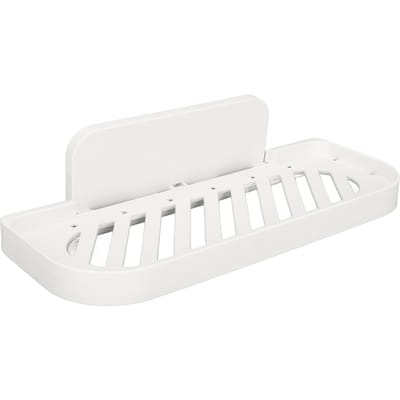 Étagère de salle de bain murale sans perçage, fond creux drainant, porte-douche pour salon de beauté, spa white