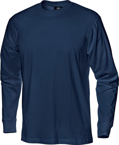 SIR SAFETY SIRFLEX Lange mouw Werk T-shirt HEREN Donkerblauw - 100% Katoen - 160 g/m² - Elastische Boorden