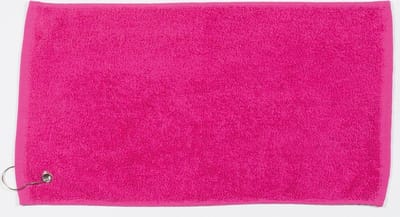 3-pack Luxury range golf towel golfhanddoeken, Kleur Fuchsia, Eén maat (30 x 50cm)