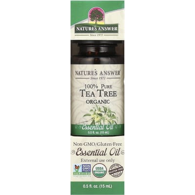 Nature'S Answer, 100% Pure Organic Essential Oil, Tea Tree, 15 Ml (0.5 Fl Oz)