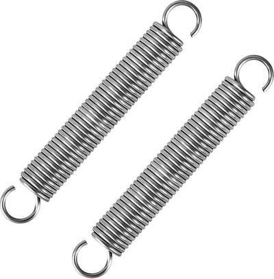 Roestvrij Stalen Trekveren 80 mm - Dubbele Haak - 6 kg - 2 Stuks
