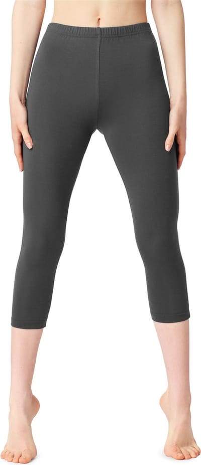 Bellivalini Dames Leggings - Sport - Vrijetijdsbroek - Katoen - ¾ Lang - Grijs - S - BLV-BLV50-199-LE
