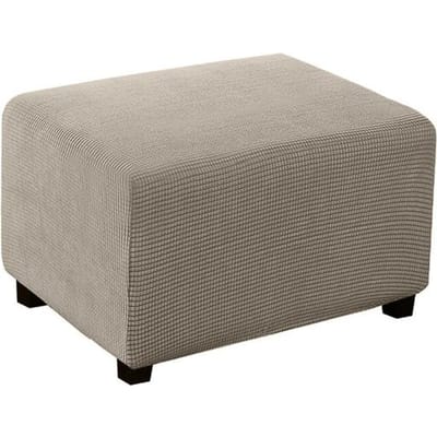 Jacquard Ottoman Krukhoes Stretch Voetensteun Stofhoes Voor Woonkamer Zacht Antislip Stoelbeschermer L /Xl Maat Woondecoratie XL Size