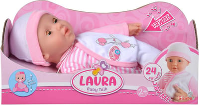 Pratende Babypop met Zachte Lichaam en Slapende Ogen - 30 cm - Meer dan 24 Geluiden