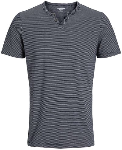 Jack&jones Jjesplit Neck Stripe Tee Ss Sky Captain | Blauw | Maat: M