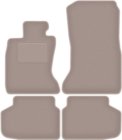 Beige velours vloermatten voor: BMW 7 F01 xDrive (2008-2015)