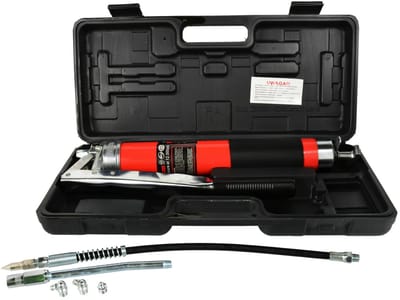 GEKO Handmatige vetspuit - 600 ml - Antislip - Geschikt voor krappe ruimtes - Rood