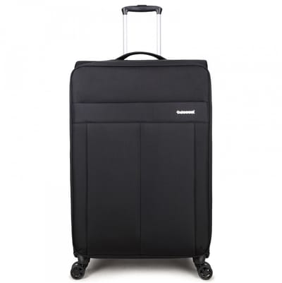 Decent D-UPRIGHT Grote maat koffer 76x46x32 – Reiskoffer met wielen - Lichtgewicht koffer – Reiskoffer groot - Veilig TSA Cijferslot – Spinner uitbreidbaar trolley - Zwart