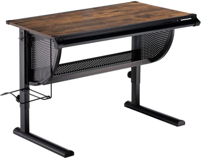 Kinderbureau SARI, kantelbaar en in hoogte verstelbaar - Vintage/Zwart