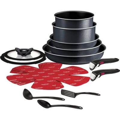 Tefal Ingenio So Light - Pannenset - 16-delig - Inductie - Stapelbaar - Afneembare Handgrepen - Ruimtebesparend