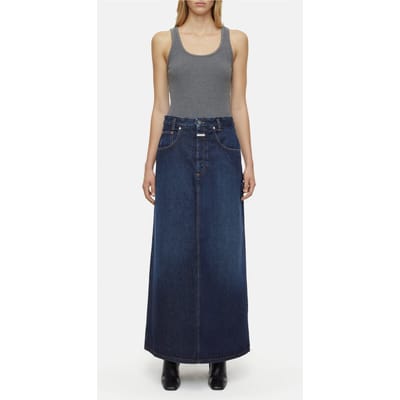 Closed Long 5-pocket Skirt Dark Blue Größe: W28 | Maxiröcke Outlet | Damen | Blau