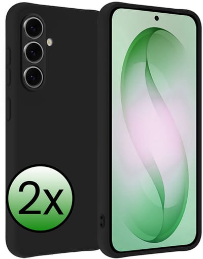 Hoesje 2 Stuks - Geschikt voor Samsung Galaxy S26 - Sterk & Shockproof - Case Siliconen - Back Cover - Telefoon Hoes - Zwart