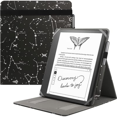Dailygoods - HoYiXi Universele hoes voor 11 inch van Kindle Scribe 2025 Release/Remarkable 2 Paper Tablet 10.3" (2020 Released) Opvouwbare Cover met Verticale Flip Stand Penhouder -Constellation