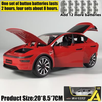 1:24 Modèle Y Restylé Tout-Terrain SUV Alliage Métal Moulé Sous Pression Modèle Réduit Haute Simulation Objets de Collection pour Enfants Ornements Cadeau de Fête