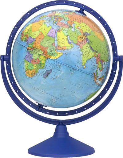 Educatieve Wereldbol - Aardbol Leer - Wereld Ontdekken - 360 Graden Rotatie - 30cm Diameter - Engels
