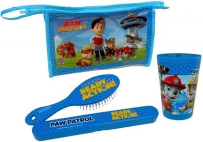 Paw Patrol Toiletset voor Kinderen – Complete Reisset met Tas, Beker, WC-borstel & Tandenborstelhouder – Voor Vakantie of Logeerpartijtjes
