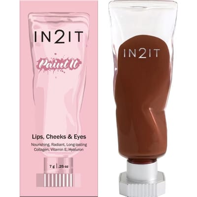 IN2IT Paint It, Lippen, Wangen en Ogen, Voedend, Stralend, Langdurig Collageen, Vitamine E, Hyaluron, 7 g. PI01 Nude white
