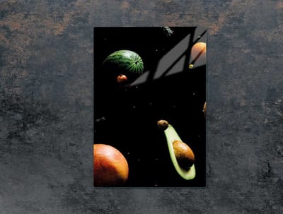 TMK ArtDeko - Snijplank - Glas - Ovaal - Motief Owoce