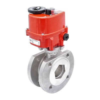 DN15 PN40 1-Delig 2-Weg RVS Modulerende Elektrische Geflensd Kogelkraan 24 V AC/DC