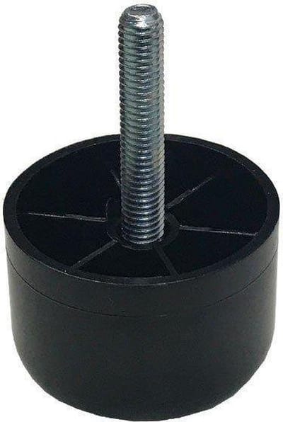 FLE - Meubelpoot zwart rond Ø 5 cm en hoogte 3,5 cm van kunststof (M8)