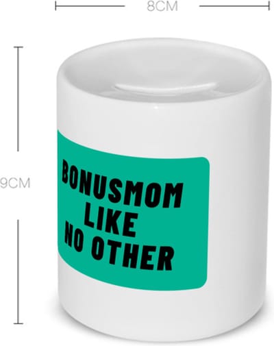Akyol - bonusmom like no other Spaarpot - Moeder - geweldige bonusmoeder - niemand anders - verjaardag - cadeau - kado - bedankje - geschenk - 350 ML inhoud