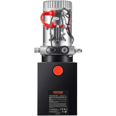 Pompe Hydraulique 8 Quarts Simple Effet Pompe de Remorque Basculante Unité de Puissance CC 12V