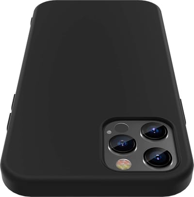 Siliconen Telefoonhoesje - Geschikt voor iPhone 12 Pro Max - Hoesje - Back Cover - Zwart