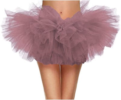 KIMU® Korte Tutu Mauve Tule Rokje - Maat 116 122 128 134 140 146 152 - Paars Petticoat Rok Meisje - Ballet Tulerokje Ballerina Ballerina Fee Prinses Festival