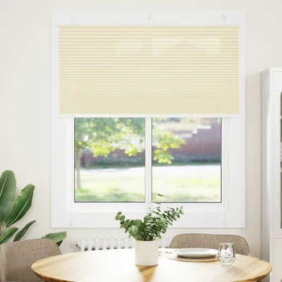 vidaXL - Plissé - rolgordijn - 115x150cm - stofbreedte - 114,4cm - polyester - crème
