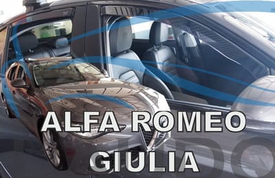 Alfa Romeo Giulia getinte zijwindschermen - 4-delige set - 4-deurs model vanaf 2016 - 2025 Team Heko pasvorm