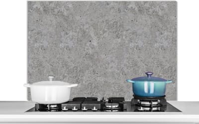 Spatscherm keuken 100x65 cm - Kookplaat achterwand Patroon - Cement - Beton print - Muurbeschermer - Spatwand fornuis - Hoogwaardig aluminium