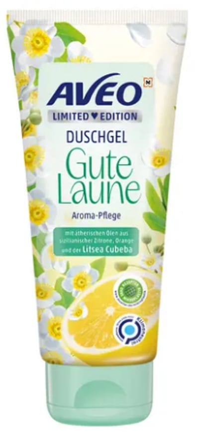 Aveo Douchegel - Gute Laune - Good Mood | 1x 200ml - Siciliaanse Citroen, Sinaasappel & litsea cubeba | Limited Edition 2025 - Aroma Douchegel
