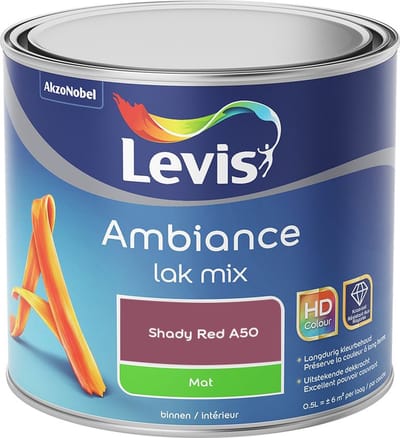 Levis - Ambiance Lak Mat Mix - Shady Red A50 - Mengverf - 0,5 L