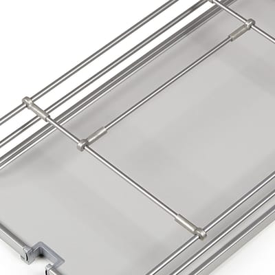 SOTECH dwarsverdeler voor draadmand 300 mm, met broodzak, voor hoge kast Dispensa / voor Nobilia uittrekelement