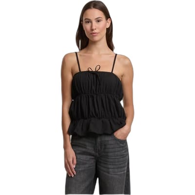 Urban Classics - Tiered Cami Mouwloze top - XXL - Zwart