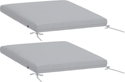 Outsunny Outdoor zitkussen - Polyester, schuim - 50 x 50 x 7 cm - Lichtgrijs