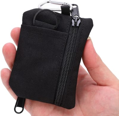 Mini Portable Molle Pouch voor Sleutels en Kaarten - Handige Tas met Karabijnhaak voor Buitenactiviteiten