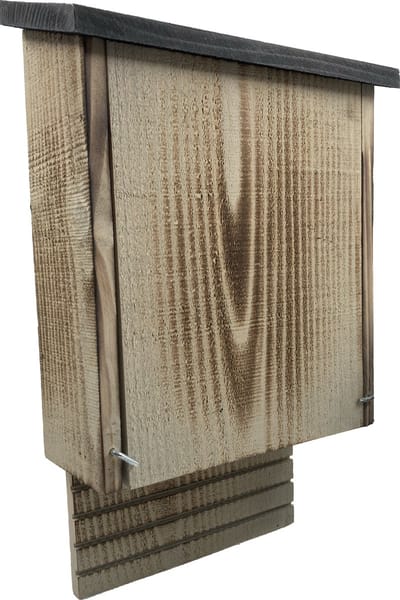 GARDEN SPIRIT Vleermuiskast 10 x 22 x 35 cm. Hout gevlamd zwart