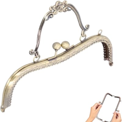 Retro Kiss Clasp Frame voor DIY Handtassen, 8.1 inch Metaal Portemonnee Hoes, Creatief Tassen Maken