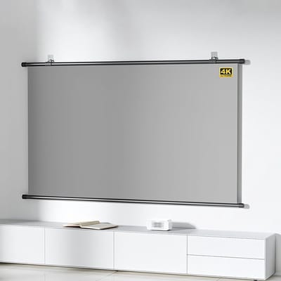 Projectiescherm - Vouwbaar Doek - Thuisbioscoop Creëren - Lichtabsorberende Technologie - Verkrijgbaar in 60 of 72 inch - Wit