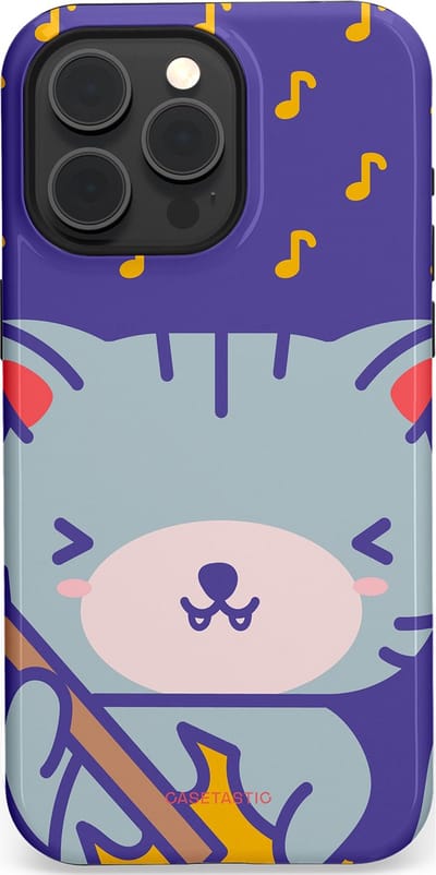 Casetastic Hoesje Geschikt voor Apple iPhone 15 Pro Max Magsafe - Stijlvolle Beschermende Duo-layer Case - Katten beat