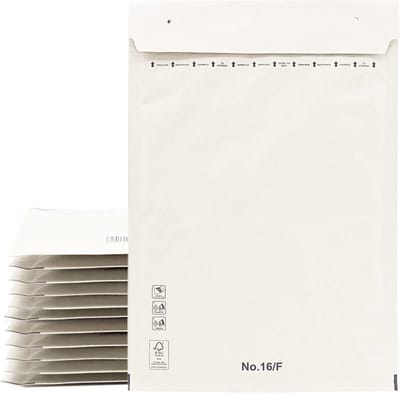 200 Stuks Luchtkussen Enveloppen Wit - Verzendzakken 230x340mm met Zelfklevende Sluiting