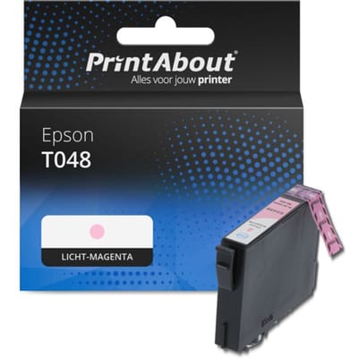 PrintAbout huismerk Inktcartridge T048 (C13T048640) Licht-magenta Geschikt voor Epson