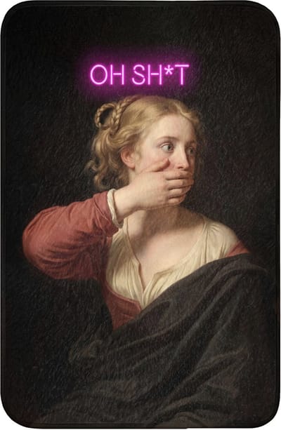 WC mat 40x60 cm - Antislip - Quote - Neon - vrouw - Toiletmat - Vloermat - Douchemat - Toilet tapijt - Toiletmatten