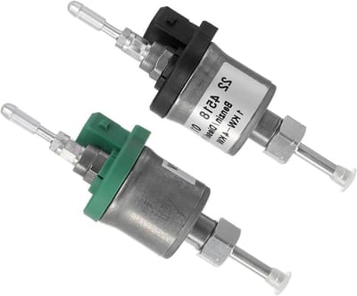 Diesel Luchtverwarmer Pomp - Brandstofpomp Verwarmer - Verwarming Auto - Universele Toepassing - 12V/24V - Zilver & Zwart